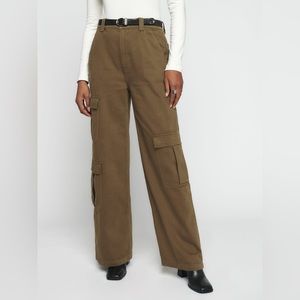 Reformation Landry Cargo Pants – Olive, Size 25